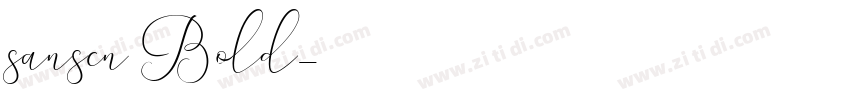sanscn Bold字体转换